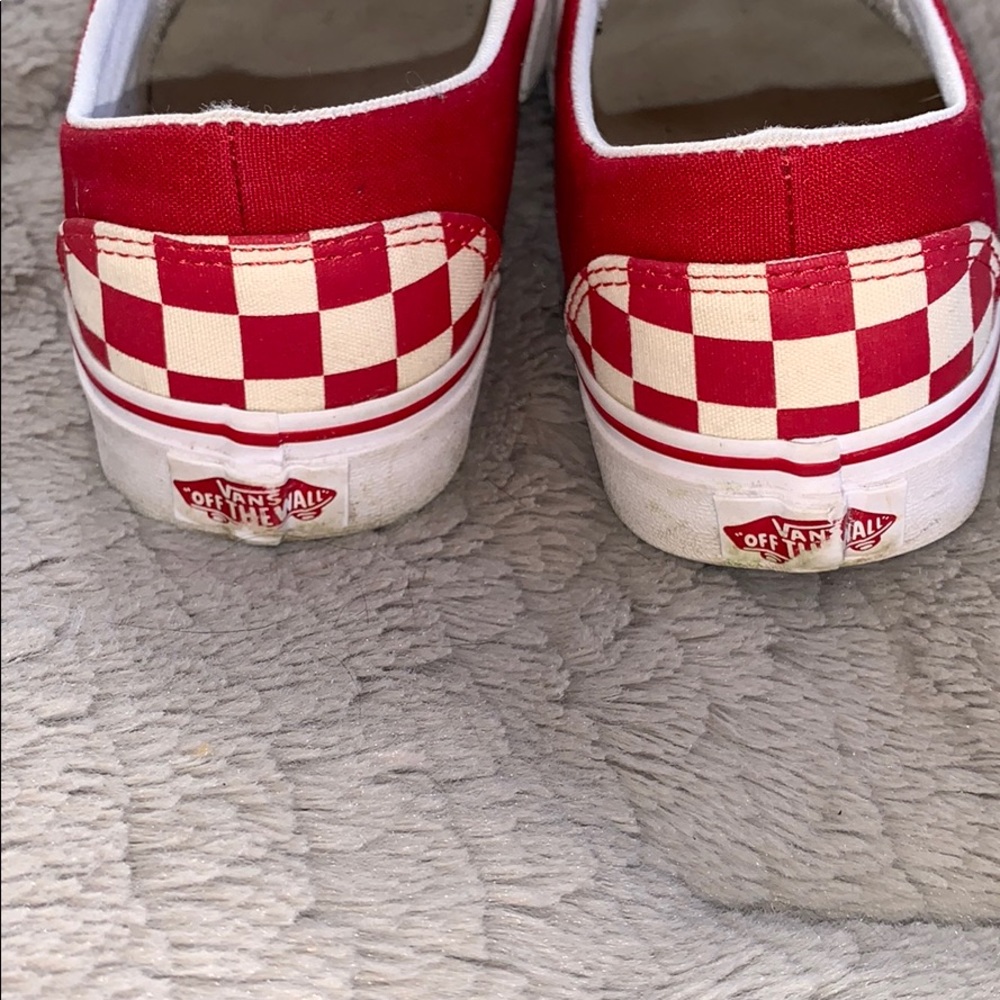 Red Checkered Vans - Picture 4 of 6